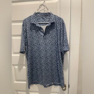 Johnnie o top shelf printed polo Tshirt L